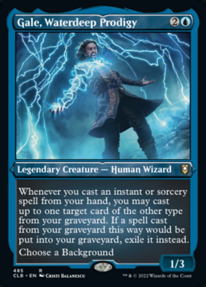 Gale, Waterdeep Prodigy (Foil Etched) [Commander Legends: Battle for Baldur's Gate] Magic: The Gathering