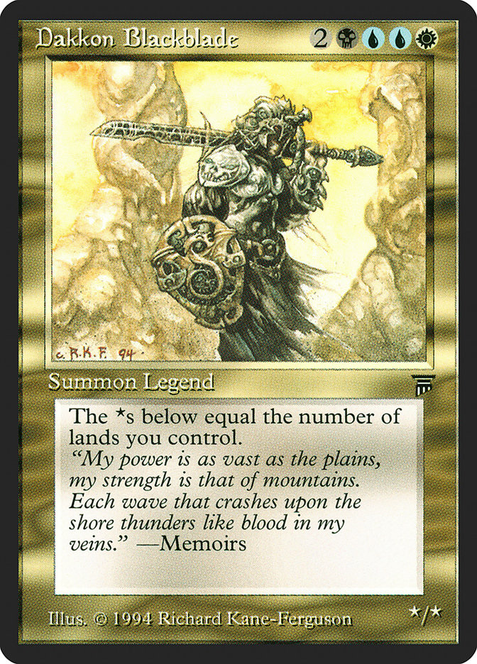 Dakkon Blackblade [Legends] Magic: The Gathering