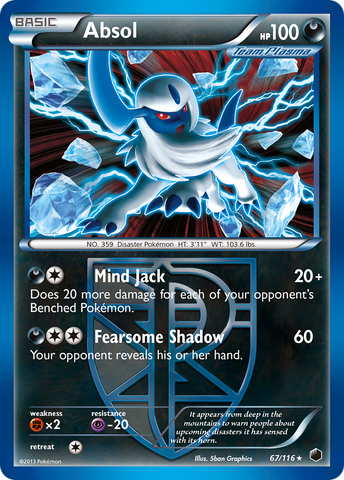Absol (67/116) [Black & White: Plasma Freeze] Pokémon