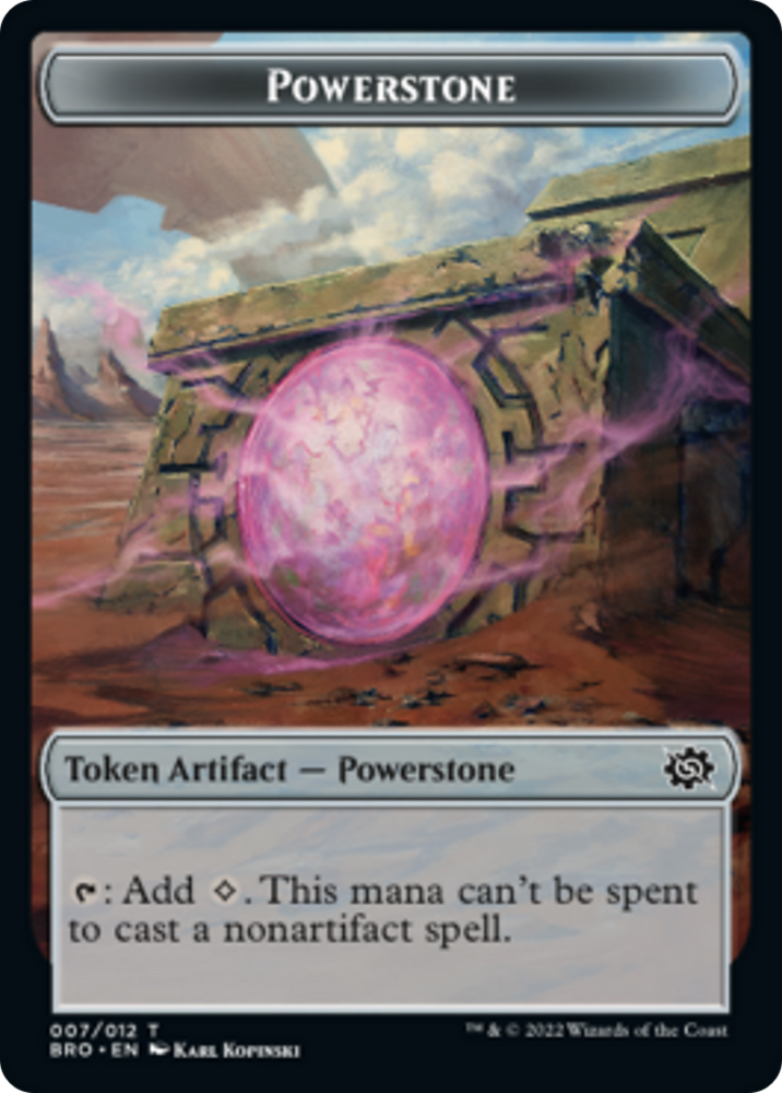 Copy // Powerstone Double-Sided Token [The Brothers' War Commander Tokens] Magic: The Gathering