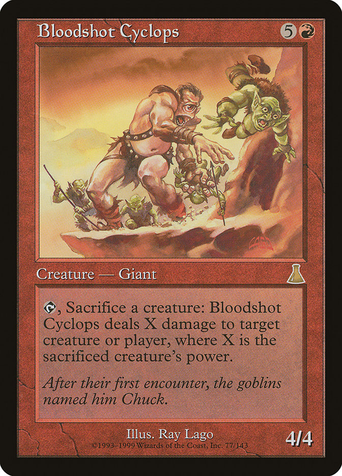 Bloodshot Cyclops [Urza's Destiny] Magic: The Gathering