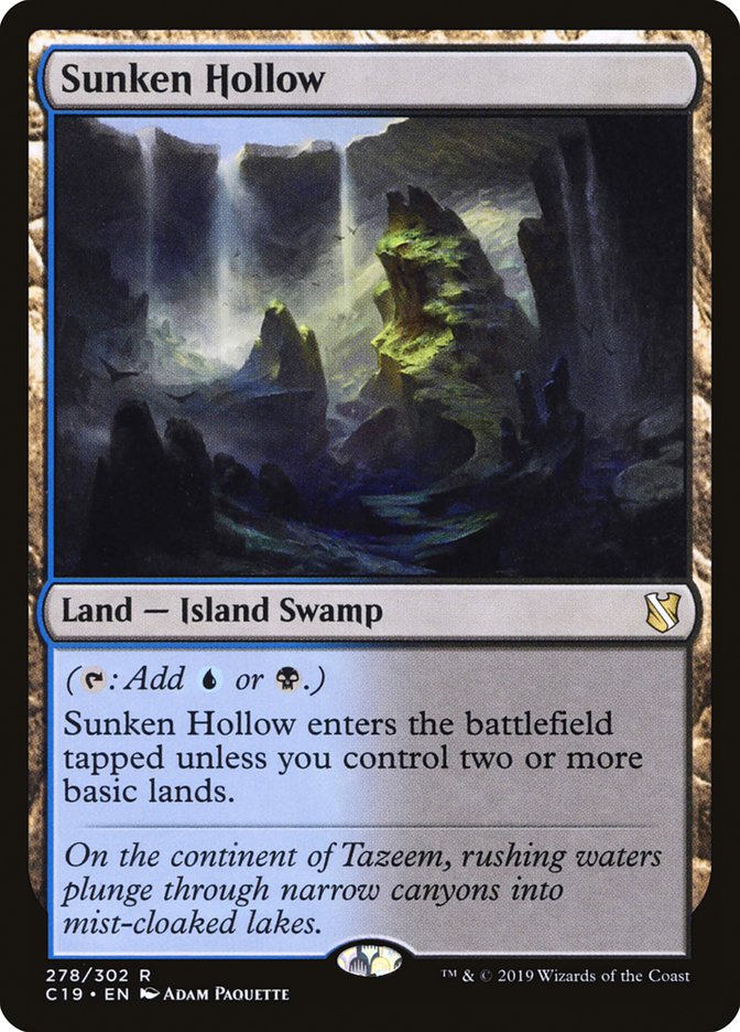 Sunken Hollow [Commander 2019] Magic: The Gathering