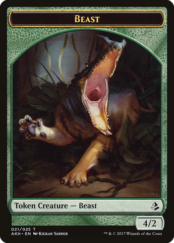 Beast Token [Amonkhet Tokens] Magic: The Gathering