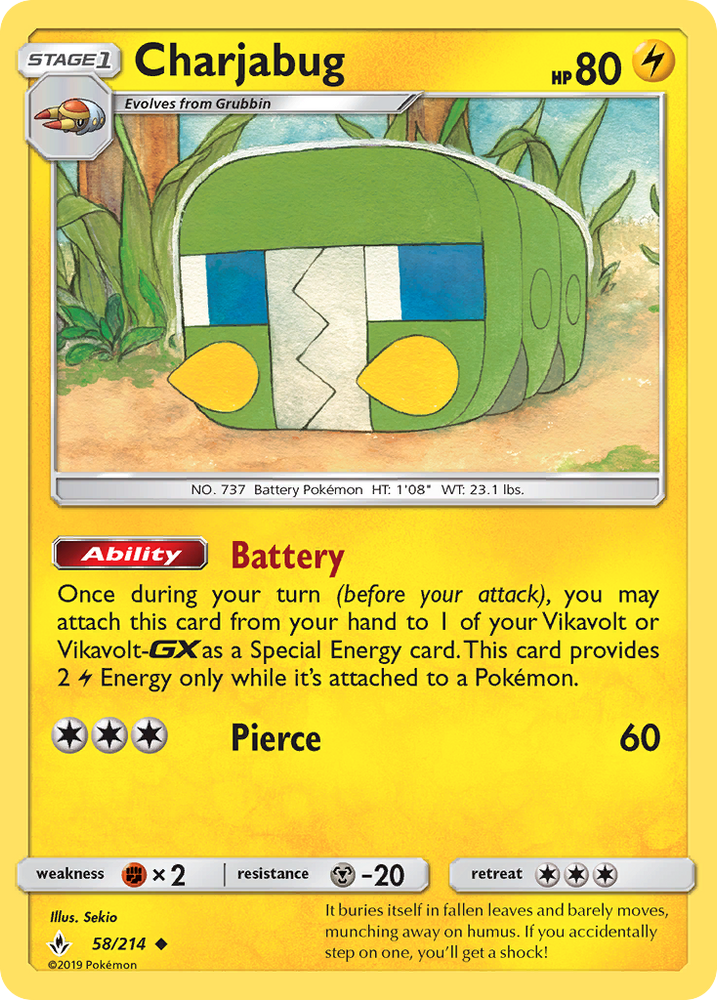 Charjabug (58/214) [Sun & Moon: Unbroken Bonds] Pokémon