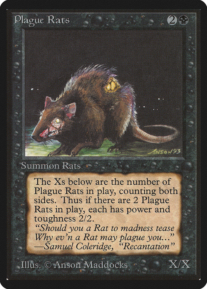 Plague Rats [Beta Edition] Magic: The Gathering