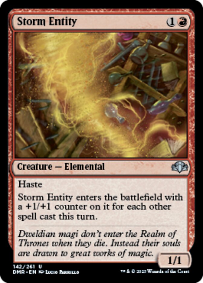 Storm Entity [Dominaria Remastered] Magic: The Gathering