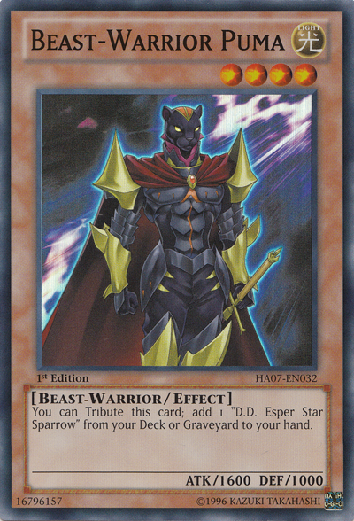 Beast-Warrior Puma [HA07-EN032] Super Rare Yu-Gi-Oh!