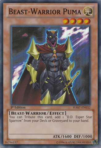 Beast-Warrior Puma [HA07-EN032] Super Rare Yu-Gi-Oh!