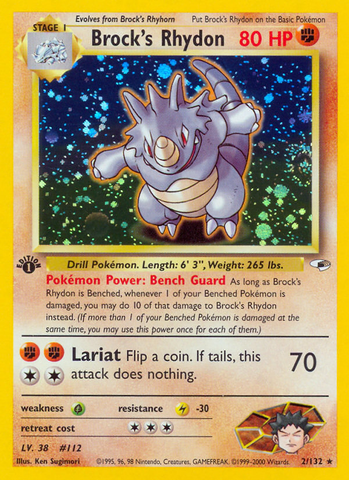 Brock's Rhydon (2/132) [Gym Heroes 1st Edition] Pokémon