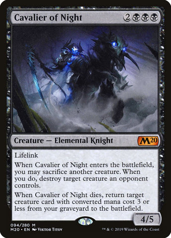 Cavalier of Night [Core Set 2020] Magic: The Gathering