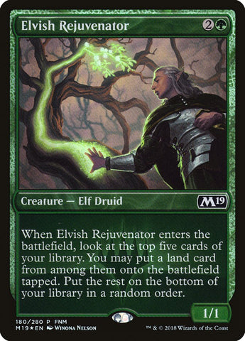 Elvish Rejuvenator (FNM) [Core Set 2019 Promos] Magic: The Gathering