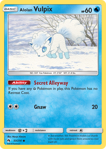 Alolan Vulpix (53/214) [Sun & Moon: Lost Thunder] Pokémon