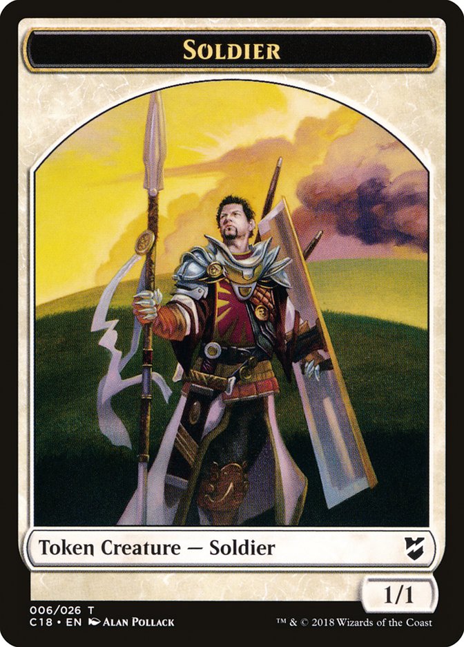 Angel // Soldier Double-Sided Token [Commander 2018 Tokens] Magic: The Gathering