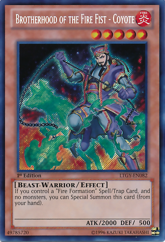 Brotherhood of the Fire Fist - Coyote [LTGY-EN082] Secret Rare Yu-Gi-Oh!