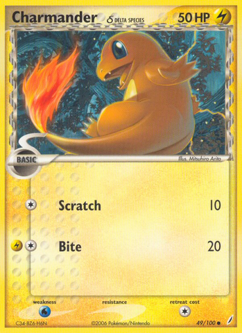 Charmander (49/100) (Delta Species) [EX: Crystal Guardians] Pokémon