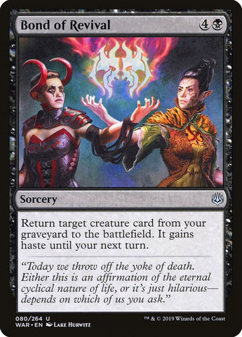 Bond of Revival [War of the Spark] Magic: The Gathering