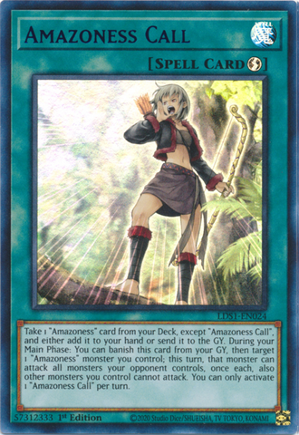 Amazoness Call (Blue) [LDS1-EN024] Ultra Rare Yu-Gi-Oh!