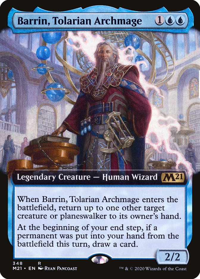 Barrin, Tolarian Archmage (Extended Art) [Core Set 2021] Magic: The Gathering