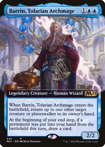 Barrin, Tolarian Archmage (Extended Art) [Core Set 2021] Magic: The Gathering