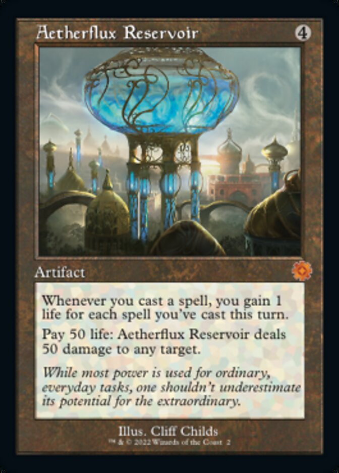 Aetherflux Reservoir (Retro) [The Brothers' War Retro Artifacts] Magic: The Gathering