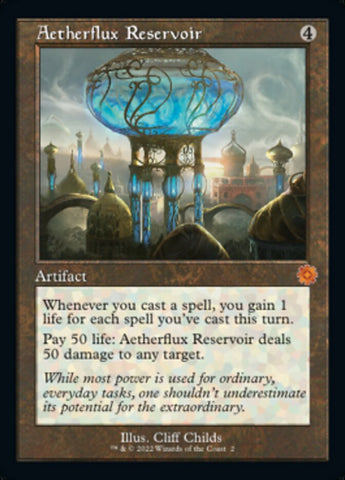 Aetherflux Reservoir (Retro) [The Brothers' War Retro Artifacts] Magic: The Gathering