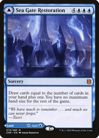Sea Gate Restoration // Sea Gate, Reborn [Zendikar Rising] Magic: The Gathering