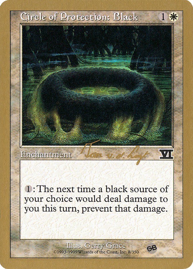 Circle of Protection: Black (Tom van de Logt) (SB) [World Championship Decks 2000] Magic: The Gathering