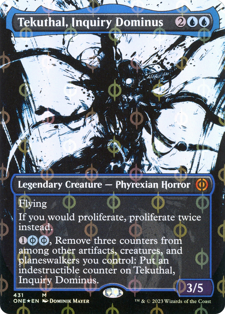 Tekuthal, Inquiry Dominus (Borderless Ichor Step-and-Compleat Foil) [Phyrexia: All Will Be One] Magic: The Gathering