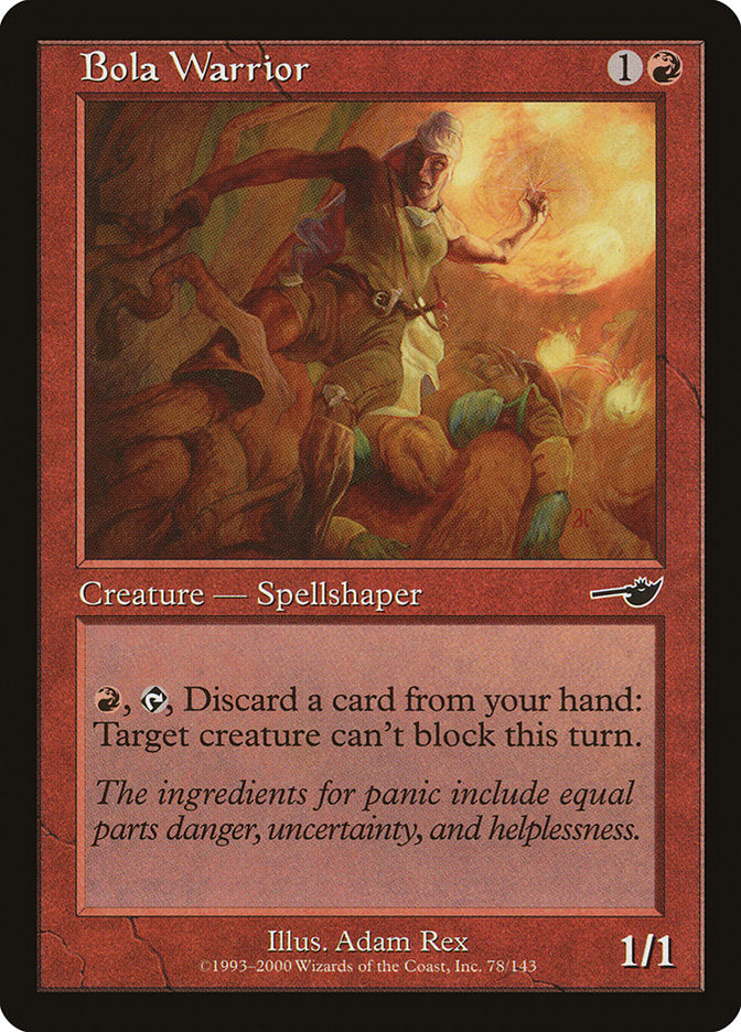 Bola Warrior [Nemesis] Magic: The Gathering