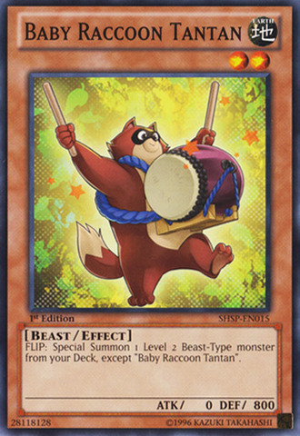 Baby Raccoon Tantan [SHSP-EN015] Common Yu-Gi-Oh!