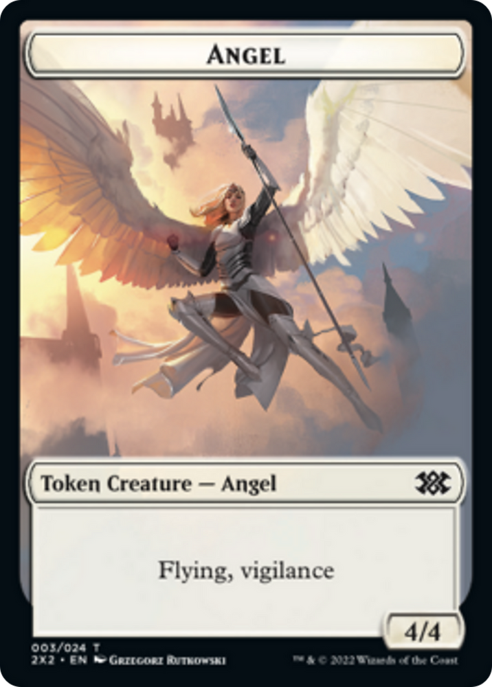 Elemental // Angel Double-Sided Token [Double Masters 2022 Tokens] Magic: The Gathering