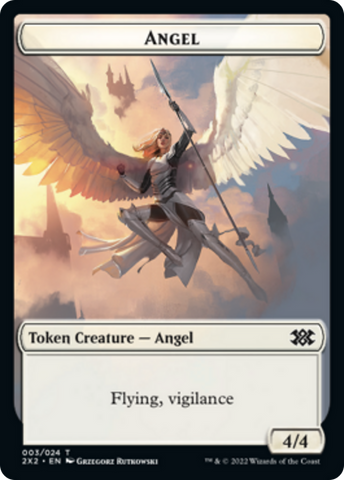 Bear // Angel Double-Sided Token [Double Masters 2022 Tokens] Magic: The Gathering