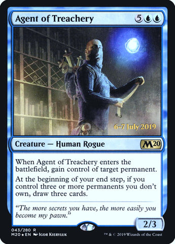 Agent of Treachery [Core Set 2020 Prerelease Promos] Magic: The Gathering