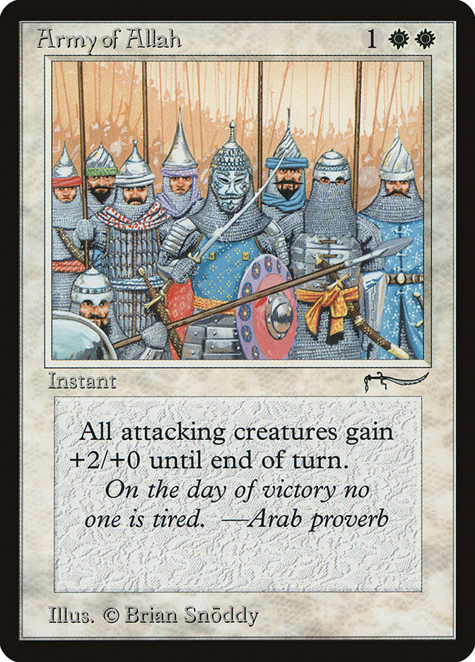 Army of Allah (Light Mana Cost) [Arabian Nights] Magic: The Gathering