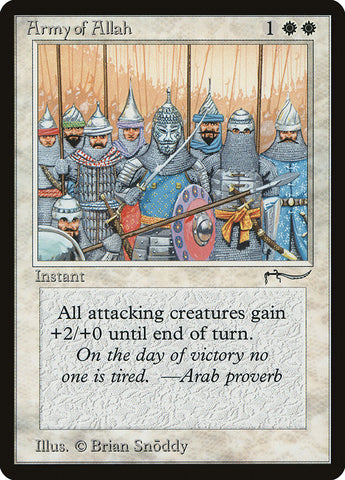 Army of Allah (Light Mana Cost) [Arabian Nights] Magic: The Gathering