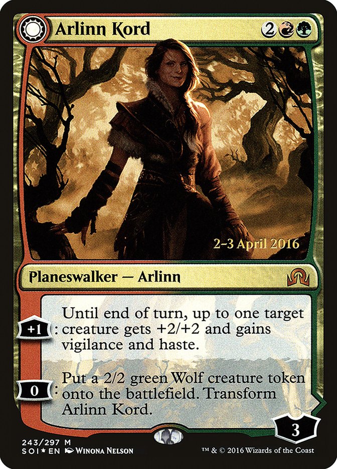 Arlinn Kord // Arlinn, Embraced by the Moon [Shadows over Innistrad Prerelease Promos] Magic: The Gathering