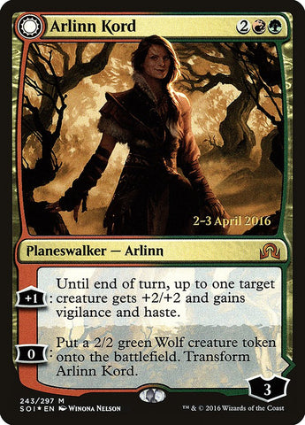Arlinn Kord // Arlinn, Embraced by the Moon [Shadows over Innistrad Prerelease Promos] Magic: The Gathering
