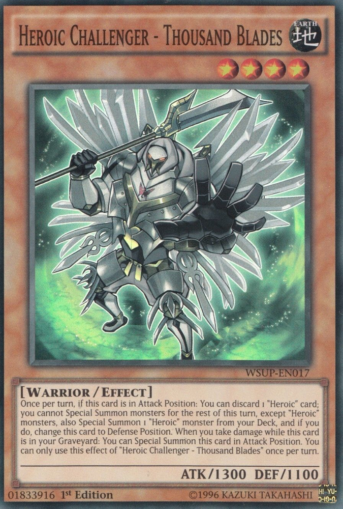 Heroic Challenger - Thousand Blades [WSUP-EN017] Super Rare Yu-Gi-Oh!