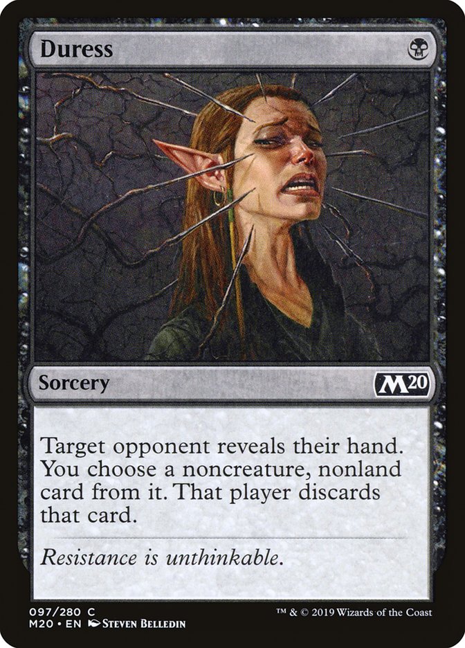 Duress [Core Set 2020] Magic: The Gathering