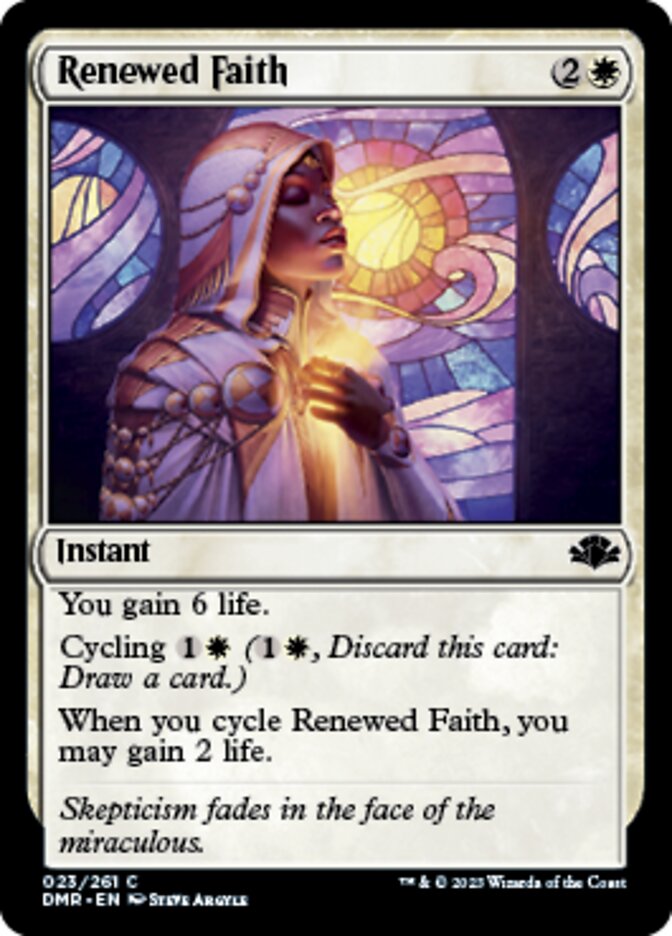 Renewed Faith [Dominaria Remastered] Magic: The Gathering