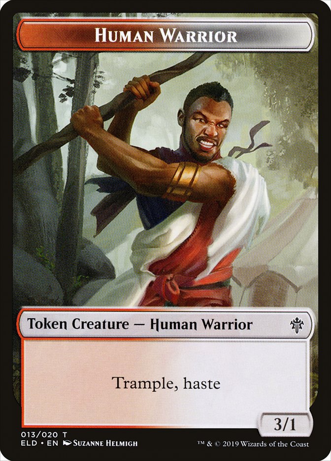 Human Warrior Token [Throne of Eldraine Tokens] Magic: The Gathering