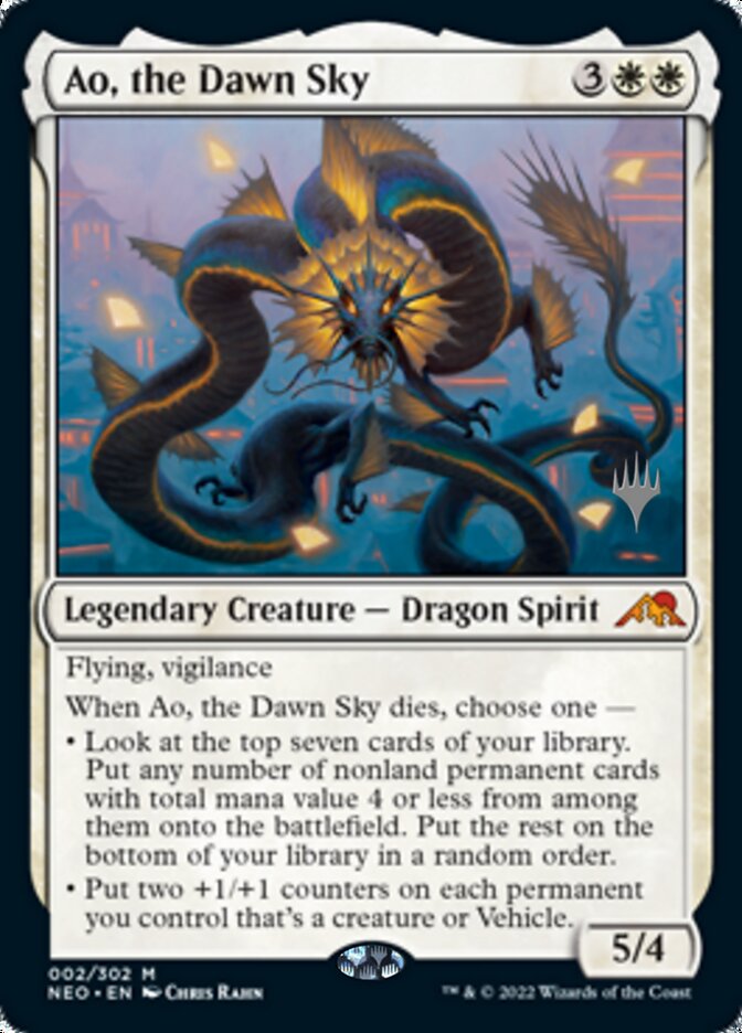 Ao, the Dawn Sky (Promo Pack) [Kamigawa: Neon Dynasty Promos] Magic: The Gathering