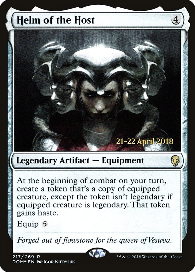 Helm of the Host [Dominaria Prerelease Promos] Magic: The Gathering