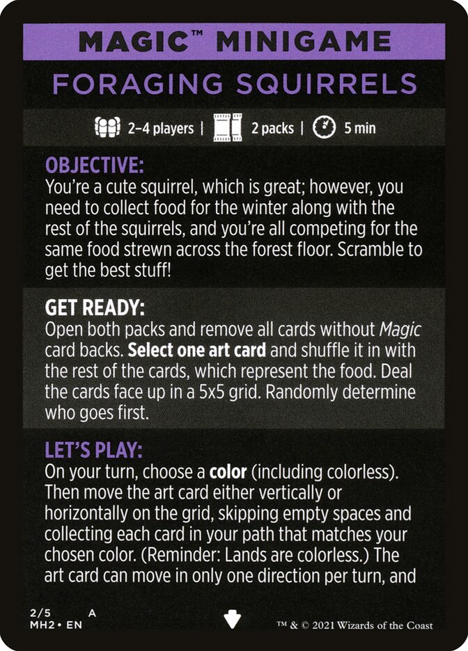 Foraging Squirrels (Magic Minigame) [Modern Horizons 2 Minigame] Magic: The Gathering
