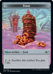 Clown Robot (002) // Food (011) Double-Sided Token [Unfinity Tokens] Magic: The Gathering