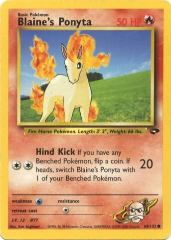 Blaine's Ponyta (64/132) [Gym Challenge Unlimited] Pokémon