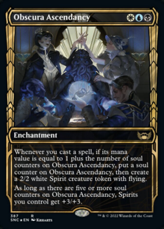 Obscura Ascendancy (Showcase Golden Age Gilded Foil) [Streets of New Capenna] Magic: The Gathering
