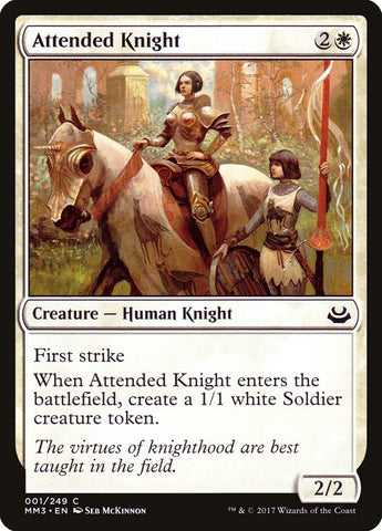 Attended Knight [Modern Masters 2017] Magic: The Gathering