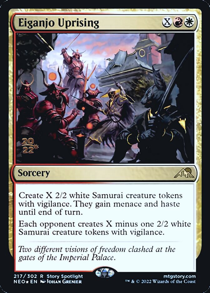 Eiganjo Uprising [Kamigawa: Neon Dynasty Prerelease Promos] Magic: The Gathering