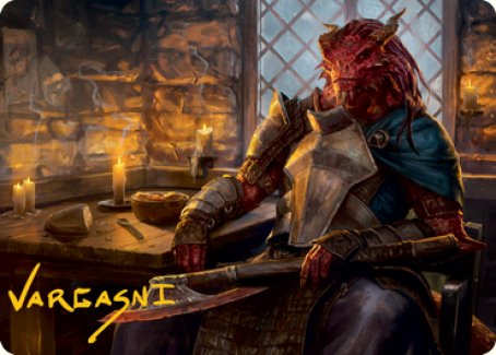 Jaded Sell-Sword Art Card (Gold-Stamped Signature) [Dungeons & Dragons: Adventures in the Forgotten Realms Art Series] Magic: The Gathering